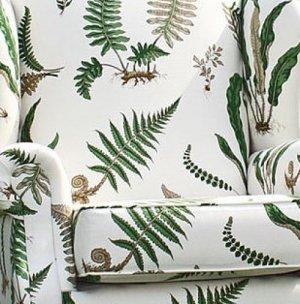 GP & J BAKER FERNS LINEN FABRIC